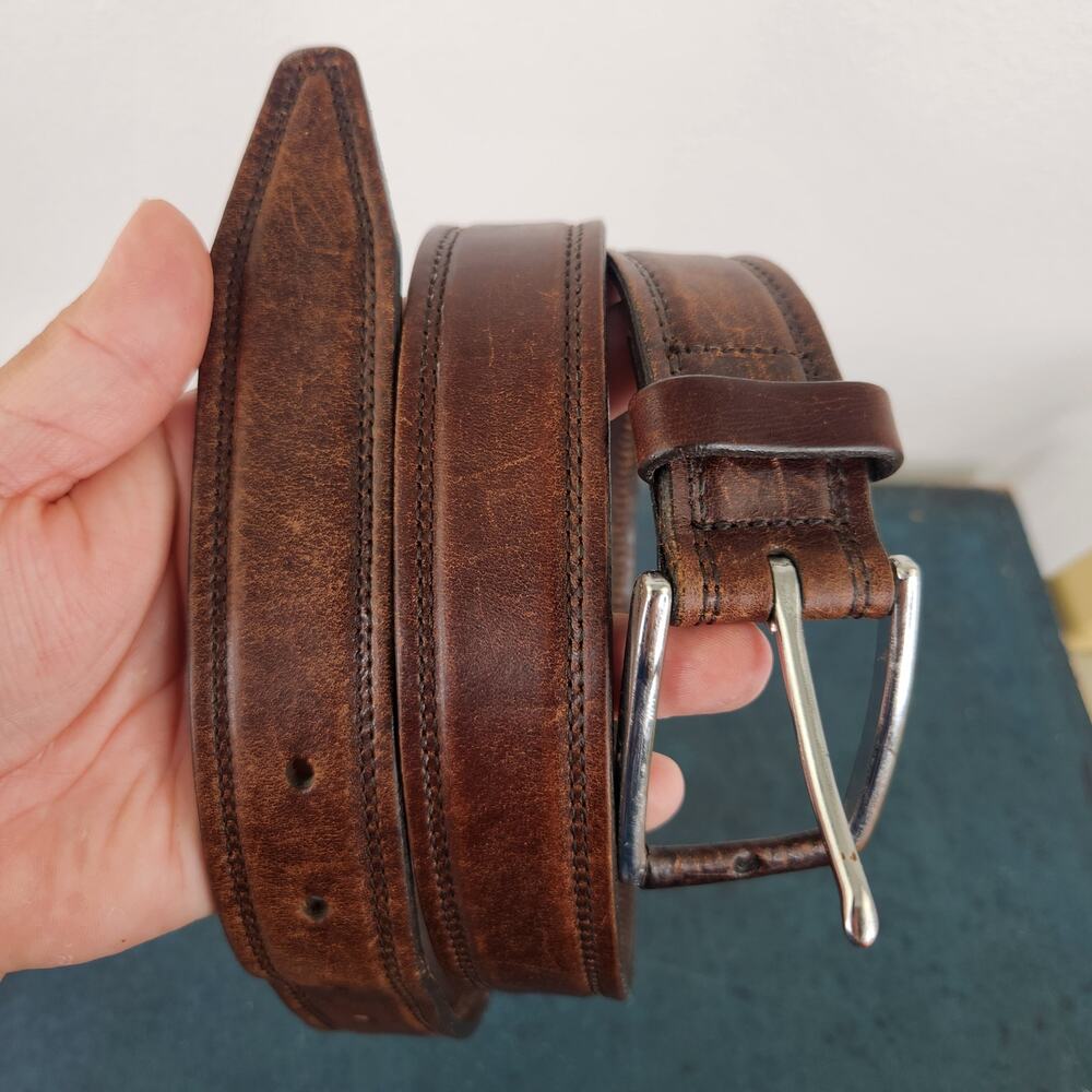Johnston & Murphy Brown Leather Belt Men's 38